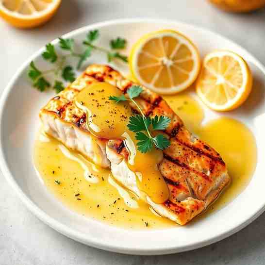 Easy Grilled Salmon & Healthy Lemon Sauce Recipe